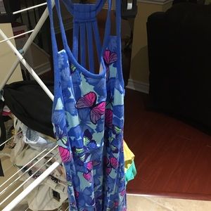 Youth Girls butterfly floral maxi dress 10